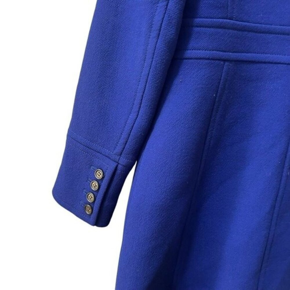 J.Crew Wool Ladies Day Coat 4 Blue Thinsulate Preppy Classic Money - Picture 4 of 8